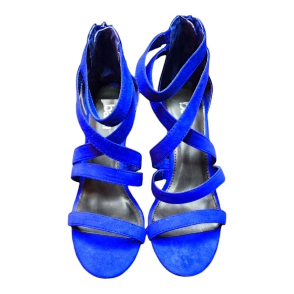 Bar III Strapy Cobalt Blue Heel NIB Size 7